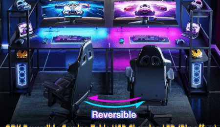 ODK Reversible Gaming Table USB Charging LED (Big offers)