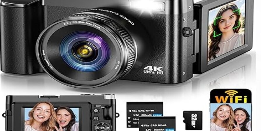 Big Offers Digital Camera for Photography, WiFi 64MP 4K