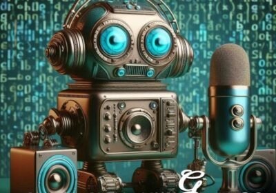 A-silver-metal-robot-that-generates-sound-with-AI-1