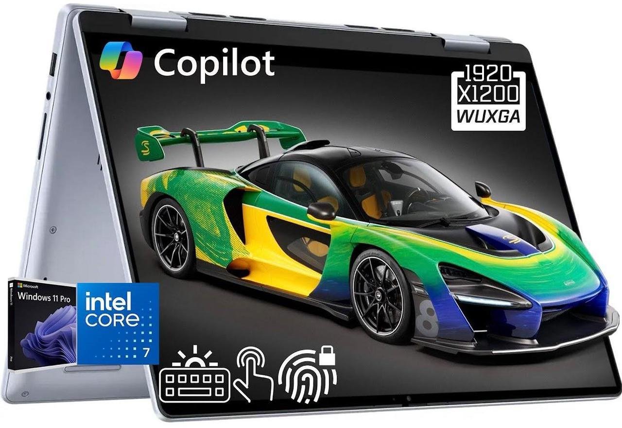 Dell Inspiron 14 7440 2-in-1 Business AI Laptop, 14″ FHD+ Touchscreen IPS